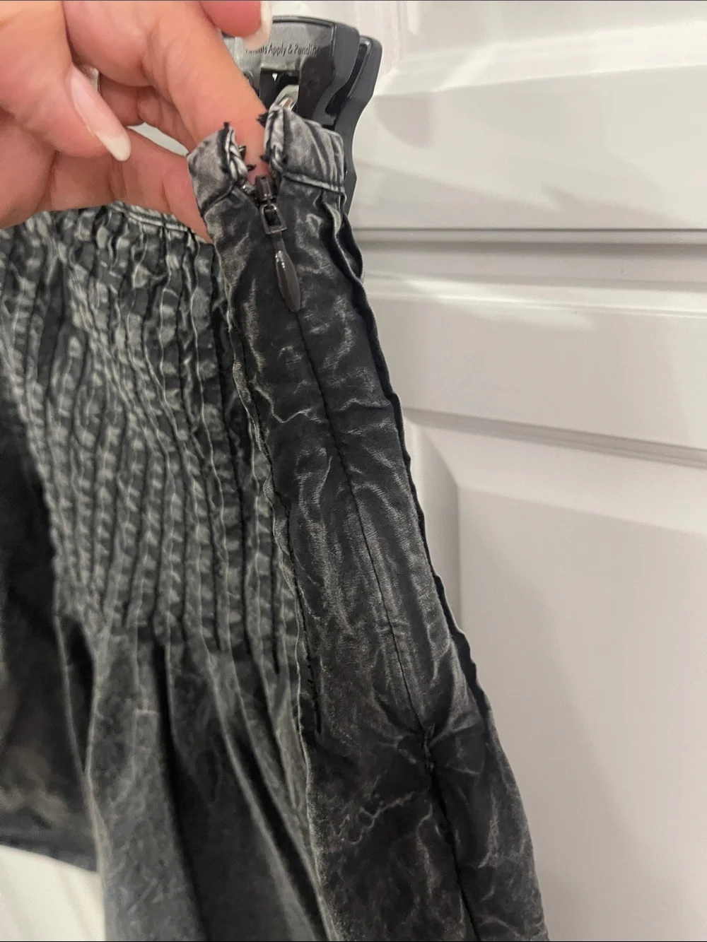 Free People  Black Smocked Waist A-Line Skirt size 4